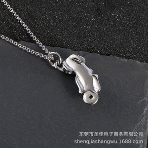 Collar con colgante Pixiu de acero inoxidable, amuleto de la riqueza del zodíaco animal SP770 - Product Image 3