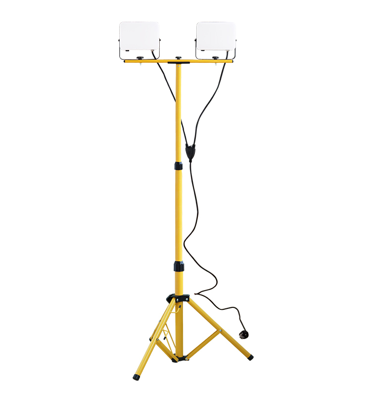 8000Lumen 2 Head LED Work Lights with 1.6M Stand IP65 Waterproof Tripod for Workshop & Outdoor Use 2-Year Warranty