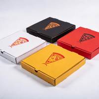 Boîte à pizza en carton ondulé personnalisée de haute qualité avec logo imprimé sur mesure et impression couleur, fabriquée en Chine