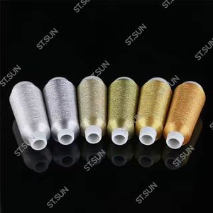 Ligne de soie bricolage artisanat <span class=keywords><strong>tricot</strong></span> broderie <span class=keywords><strong>fil</strong></span> d'or et d'argent fait à la main - Product Image 5