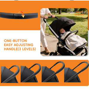 Cochecito de Bebé Plegable 3 en 1 Landleopard Tiger de Aleación de Aluminio con 4 Ruedas, Características Ajustables para 0-3+ Años, Capacidad de Carga de 20 KG - Product Image 6