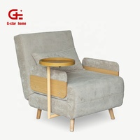 Fauteuil inclinable à siège unique pour maison moderne avec cadre en bois canapé-lit en tissu mobilier pour salon ou hôtel