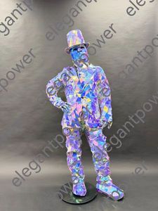 Traje <span class=keywords><strong>de</strong></span> Espejo Personalizado con Bloques <span class=keywords><strong>de</strong></span> Color para Adulto, Disfraz Masculino para Navidad, Halloween, Boda, Bar, Espectáculo - Product Image 6