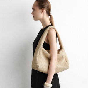 Bolso de Hombro Minimalista, Holgado, de Gran Capacidad, Hecho a Mano, Tejido de Rafia, para Vacaciones de Verano en la Playa, para Mujer - Product Image 2