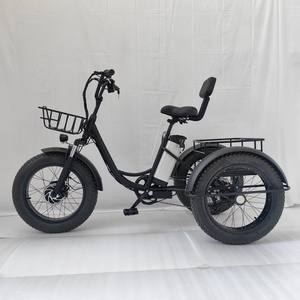 Tricycle électrique à pédales à pneus larges de 24 pouces, moteur avant, pour neige, batterie au lithium, vente en gros, best-seller transfrontalier - Product Image 2