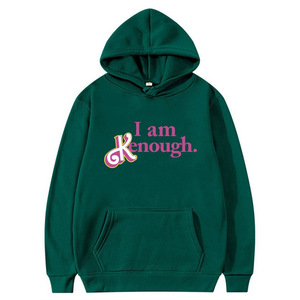 Maglione Casual in pile con cappuccio da donna da uomo '<span class=keywords><strong>I</strong></span> <span class=keywords><strong>Am</strong></span> Kenough' con lettere larghe stile Harajuku per l'inverno per <span class=keywords><strong>i</strong></span> fan della serie TV americana - Product Image 4