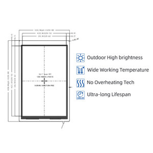 หน้าจอความสว่างสูงขนาด10.1นิ้ว1200x1920จอแสดงผล LCD ขนาด900nits IPS MIPI TFT - Product Image 1