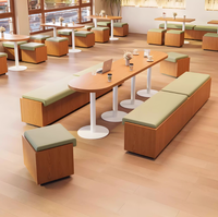 Meubles de salle à manger modernes de luxe en cuir PU pour restaurants cafés hôtels écoles comprend des tables canapé cabines hot pot