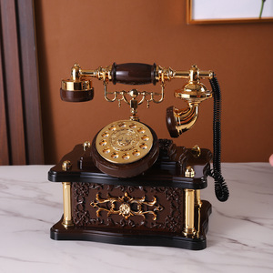 Nouvelle Boîte à Musique Téléphone Vintage Européenne en Résine, Ornement Décoratif Nostalgique à Pendule Mécanique pour Bureau - Product Image 2