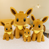 Boneka Pokemon Eevee Lucu Grosir Baru, Mainan Anak Warna Cokelat Laris Manis, Mainan Anak-Anak