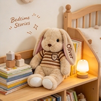 Peluche personnalisée avec le nom brodé, lapin de Pâques, animal en peluche personnalisé, cadeau de Pâques pour les enfants