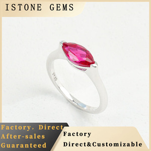 Bague minimaliste polyvalente en rubis cultivé en laboratoire - Product Image 5