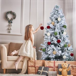 Flocked Xmas <b>Tree</b> Ball <b>Ornaments</b> 8CM Velvet Christmas <b>Ornaments</b> Flocked Christmas <b>Tree</b> Ball Christmas Velvet Balls <b>Tree</b> <b>Ornament</b> - Product Image 2