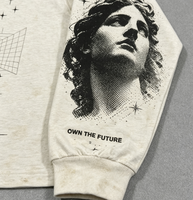 T-shirt décontracté à manches longues surdimensionné et épais de qualité supérieure, motif portrait de star, pour homme, style streetwear, collection printemps