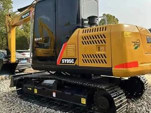 Excavatrice Sany SY95C d'occasion économique de 10 tonnes, fabriquée en Chine, prête à l'emploi, système hydraulique d'origine, certifiée CE, avec brise-roche - Product Image 3
