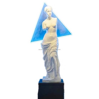 Lampe sur pied sculpturale lumineuse, décoration de statue de mythologie grecque pour intérieur et extérieur, artisanat en fibre de verre, lumière sculpturale lumineuse sur pied