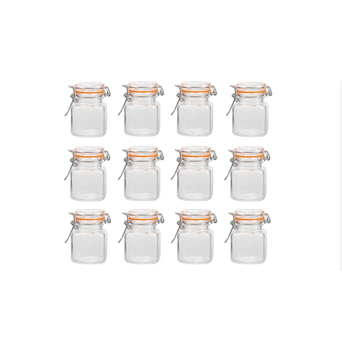 Hot Sale 4 oz Glass Jars With Airtight Lids and Leak Proof Rubber Gasket Small Mason Jars With Hinged Lids