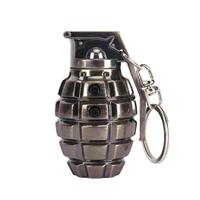 Porte-clés tendance en acier inoxydable rond, imprimé UV, avec mini lampe torche LED infrarouge et mousqueton, jouet à suspendre