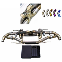 Système d'échappement arrière en titane léger pour Aston Martin Rapide S 560CV V12 6.0L 2013-2018 avec son amélioré par X-Pipe actif et Catback