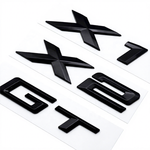 Pour X1 X3 X5 X6 GT 520Li 523Li 525Li 528Li 530Li 535Li 540Li Emblème de carrosserie de voiture noir personnalisé, autocollant de badge arrière en ABS - Product Image 1