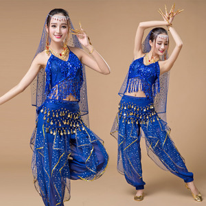 Jh025 Adulto <span class=keywords><strong>Sexy</strong></span> Árabe Traje <span class=keywords><strong>de</strong></span> Danza del Vientre Mujeres Trajes <span class=keywords><strong>de</strong></span> Danza del Vientre Indio 5PCS Vestido para Vestido <span class=keywords><strong>de</strong></span> Actuación - Product Image 3