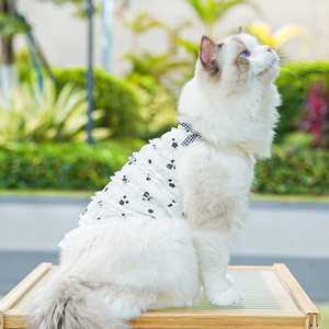 Chaleco de Verano de Lujo con Encaje Floral en Capas para Gatos y Perros de Patas Cortas, Primavera Verano - Product Image 6