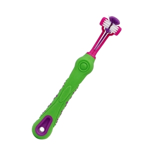 Cepillo de <span class=keywords><strong>dientes</strong></span> de plástico para mascotas de tres cabezas Limpieza de múltiples ángulos <span class=keywords><strong>Dientes</strong></span> de <span class=keywords><strong>perros</strong></span> grandes - Product Image 6