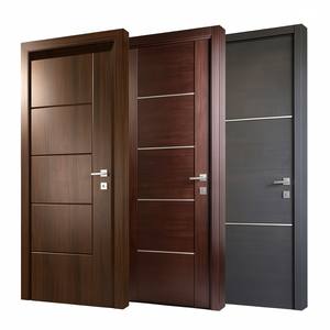 Puerta Interior Moderna de Madera MDF para Hotel, Puerta de Polímero Sólido para Dormitorio, Casa o Villa, Diseño Compuesto Acabado - Product Image 1