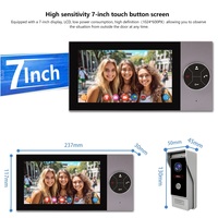 Système d'interphone vidéo WiFi Tuya FHD 1080P, caméra de sonnette en plastique IPS étanche AHD 4 fils, commande vocale, sécurité domestique électrique
