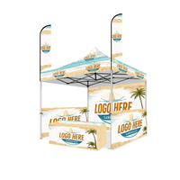 Auvent de toit personnalisé de haute qualité anti-vent 4x4m avec logo, pour extérieur, résistant aux intempéries, avec structure en aluminium robuste, fiable, résistant, pliable rapidement