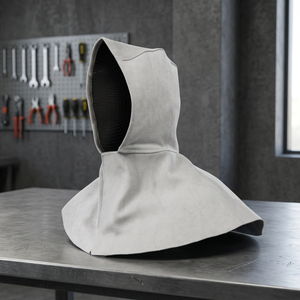 Casque de soudage intégral JNA GROUP à assombrissement automatique, protection passive anti-éblouissement, respirant, avec cache-cou, blanc - Product Image 3