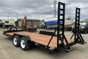 Remorques de transport de gros équipements Remorques agricoles à charge utile de 3500kg Remorques de tracteur inclinables à freinage électrique avec rampe - Product Image 4