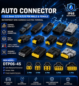 Reelhon Conector Automotriz Macho y Hembra de 1.5/2.8mm, 2/3/4/5/6 Pines, Arnés de Cables Impermeable, Terminal Eléctrico, Fabricante - Product Image 1