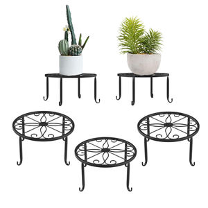 Supporto per piante in metallo durevole supporto per piante in <span class=keywords><strong>ferro</strong></span> antiruggine per interni per contenitore da giardino supporto per piante in vaso da esterno - Product Image 1