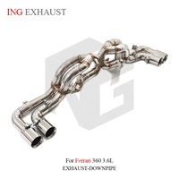 Système d'échappement droit en acier inoxydable ING Direct Bolt-on Cat-Back pour Ferrari 360 3.6L 63mm – Pièces haute performance en gros