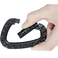 Mousqueton tactique en plastique, mousqueton à anneau en D, mousqueton à ressort 38 mm, accessoire pour sac à dos tactique extérieur, outil EDC