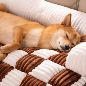 Großhandel Plüsch-Hundesofa Abnehmbare und Waschbare Winter-Wärmematte Hunde- und Katzenbett Haustier-Sofa Beruhigende Matratze - Product Image 4