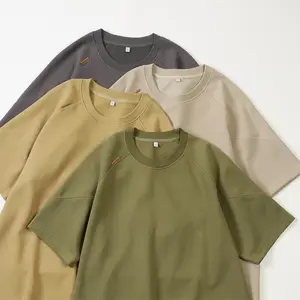 ZX-2287 Hochwertige 100 % Baumwolle einfarbige Herren-T-Shirts schwergewicht Übergröße T-Shirt Druck individuelles T-Shirt