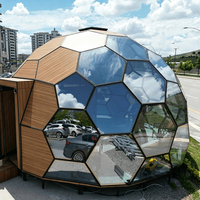<strong>Best</strong> <strong>Selling</strong> Modern Wood Texture Hexagon <strong>Bubble</strong> <strong>Dome</strong> Shelter Large View Glass Panels for Business Park Leisure Trade Show