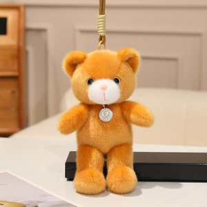 Llavero de peluche al por mayor, bonito colgante de oso de visón sintético, adorno para bolso, mochila, <span class=keywords><strong>coche</strong></span>, regalo, 20cm, logotipo personalizado, OEM ODM, fábrica - Product Image 5