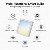 Plafonnier LED intelligent à montage en surface CW 1800LM Tuya Wifi pour Alexa Google App Control, luminaire de plafond LED à intensité variable pour la maison