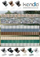 Rouleau de clôture en PVC tissé Kenda, écran d'intimité, résistant au vent et aux UV, clôture de jardin pour balcon et cour
