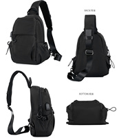 Sacs à bandoulière personnalisés avec charge USB, messager pour hommes, sac à bandoulière, ceinture, plate-forme de poitrine, sac pour hommes
