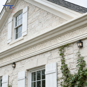 Moulage de corniche en GRC élégant, design sculpté orné, matériau durable résistant aux intempéries, moulage de corniche pour villa extérieure - Product Image 4