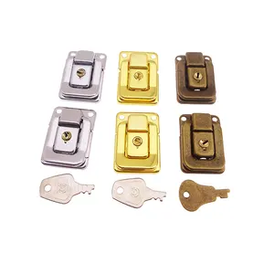 Factory Supply Large Size Wooden Box Case Lock Draw Latch lock Catches With Key For Aluminum Case Box
