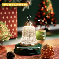 Cadeau de Noël personnalisé bases de veilleuses à LED rechargeables capteur tactile 3000K mini veilleuse à LED de chevet dorée