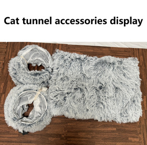 OEM ODM Tunnel de jeu pour chat et chien pliable avec trou de perçage, lumineux de nuit, en velours et flanelle, motif uni, vente en gros - Product Image 3