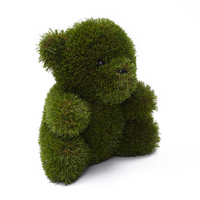 Décoration de jardin, herbe artificielle, animal en herbe artificielle, ours en peluche réaliste, sculpture en herbe, ornement extérieur et paysager