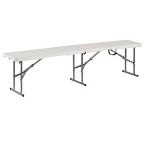 Ensemble <span class=keywords><strong>de</strong></span> salle à manger pliant portable et léger <span class=keywords><strong>de</strong></span> 6 pieds pour extérieur, <span class=keywords><strong>jardin</strong></span>, plage, entrée <span class=keywords><strong>de</strong></span> villa moderne, en <span class=keywords><strong>plastique</strong></span> moulé par soufflage, durable, pour demi-chambre - Product Image 2