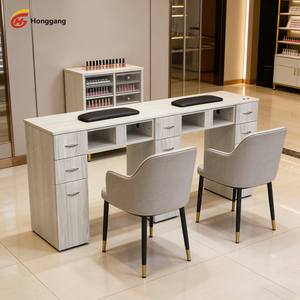 Luxury <strong>Nail</strong> <strong>Desk</strong> Station Factory Custom Manicure Table <strong>Nail</strong> Salon Featuring Dust Collector - Product Image 5